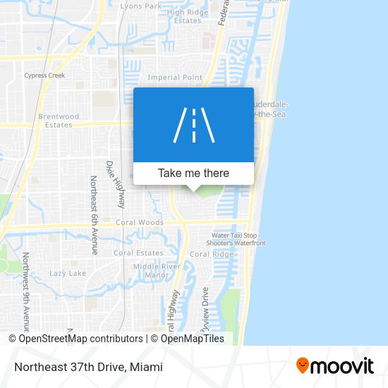 Mapa de Northeast 37th Drive
