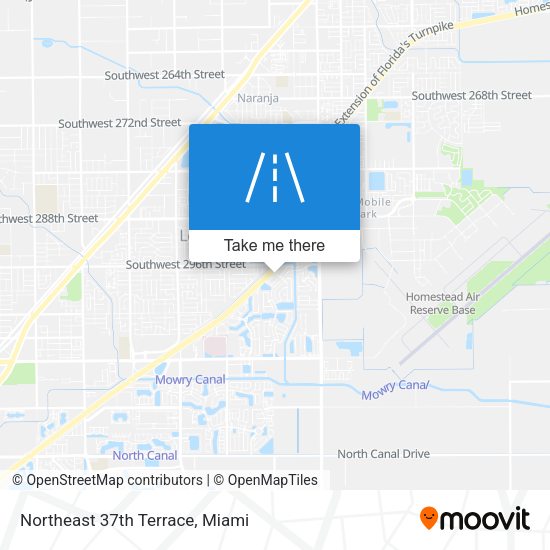 Northeast 37th Terrace map