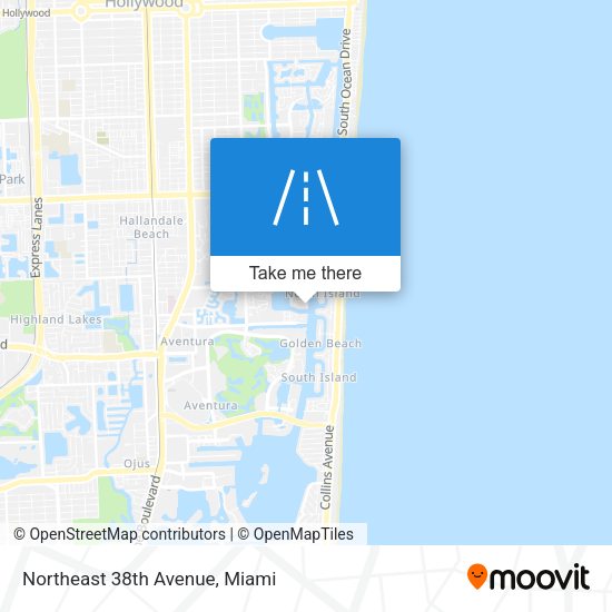 Mapa de Northeast 38th Avenue