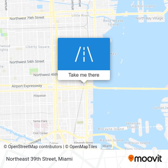 Northeast 39th Street map