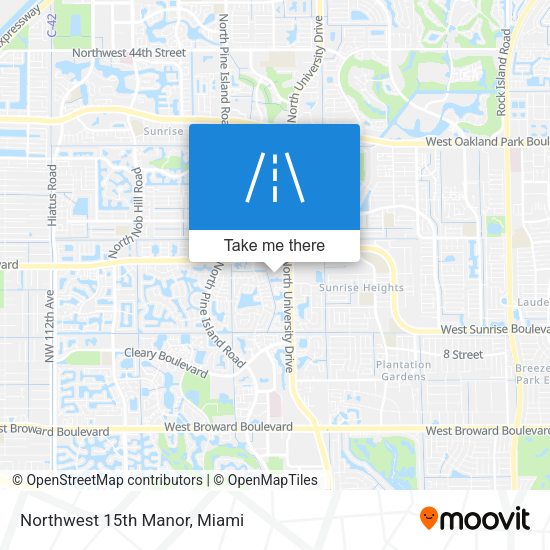 Northwest 15th Manor map