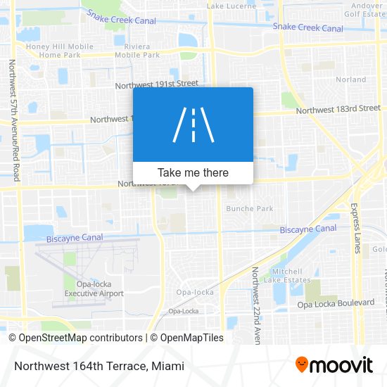 Northwest 164th Terrace map