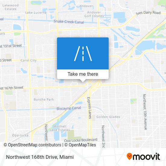 Mapa de Northwest 168th Drive