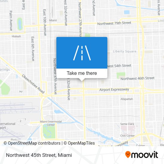 Northwest 45th Street map