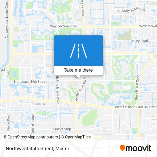 Northwest 45th Street map