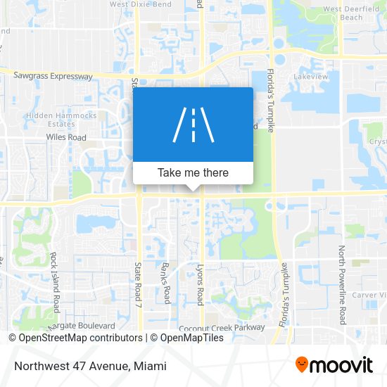 Mapa de Northwest 47 Avenue
