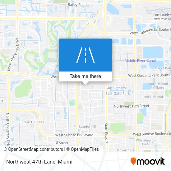 Mapa de Northwest 47th Lane
