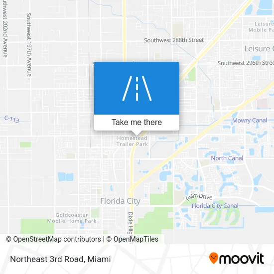 Northeast 3rd Road map