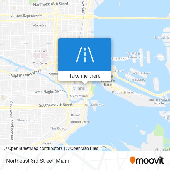 Northeast 3rd Street map