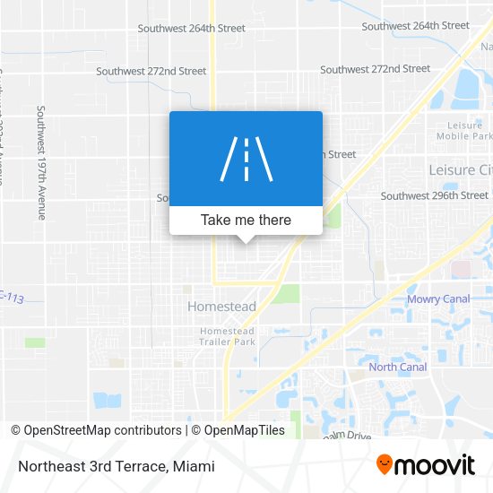 Northeast 3rd Terrace map