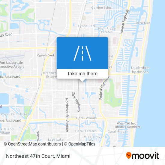 Northeast 47th Court map