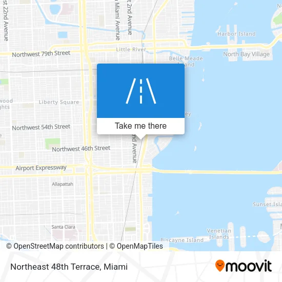 Northeast 48th Terrace map