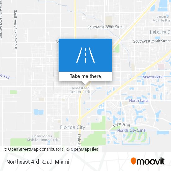 Northeast 4rd Road map