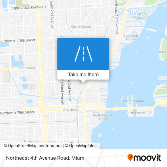 Mapa de Northeast 4th Avenue Road