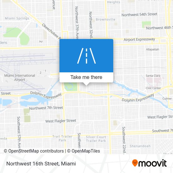 Northwest 16th Street map