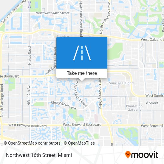 Northwest 16th Street map