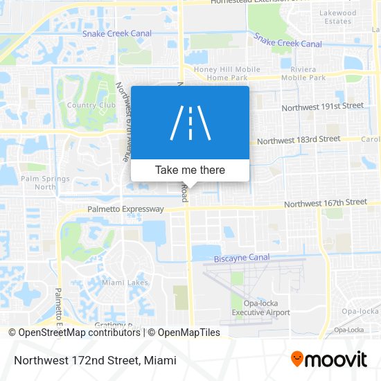 Northwest 172nd Street map