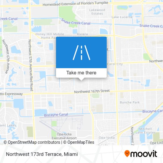Northwest 173rd Terrace map