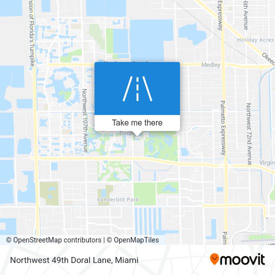 Northwest 49th Doral Lane map