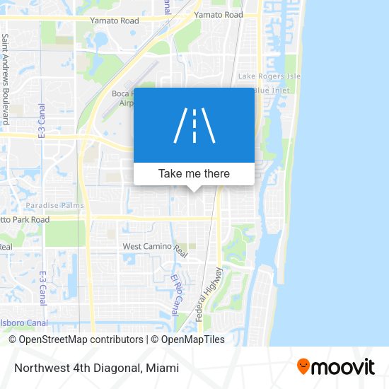 Northwest 4th Diagonal map