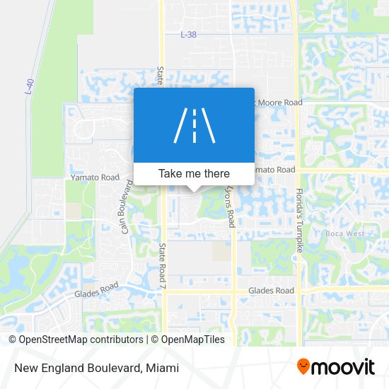 Mapa de New England Boulevard