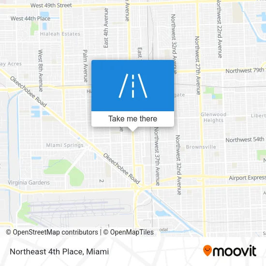 Northeast 4th Place map