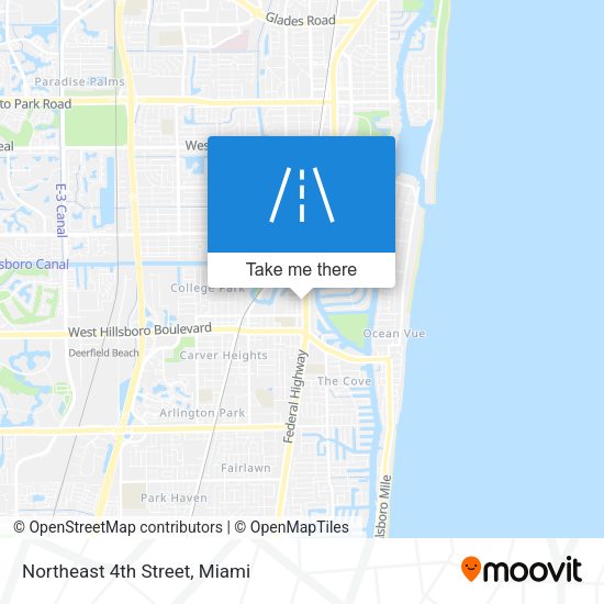 Northeast 4th Street map