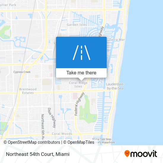 Northeast 54th Court map