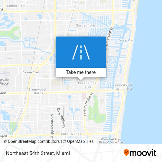 Northeast 54th Street map