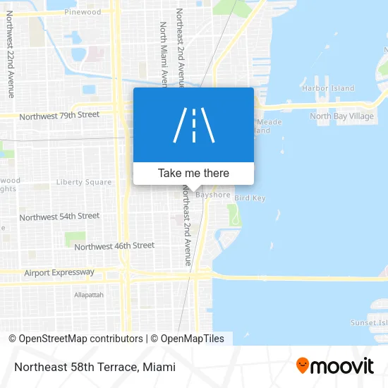 Northeast 58th Terrace map