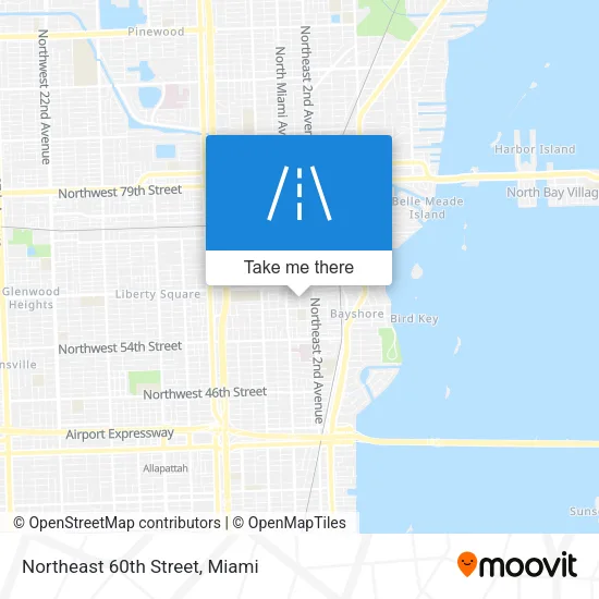 Northeast 60th Street map