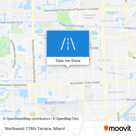 Northwest 178th Terrace map