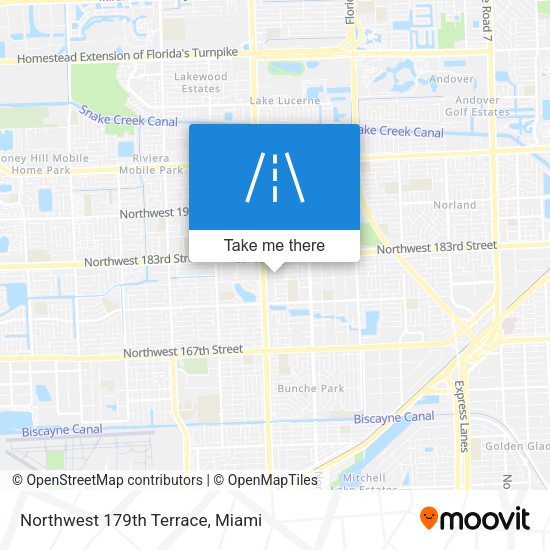Northwest 179th Terrace map