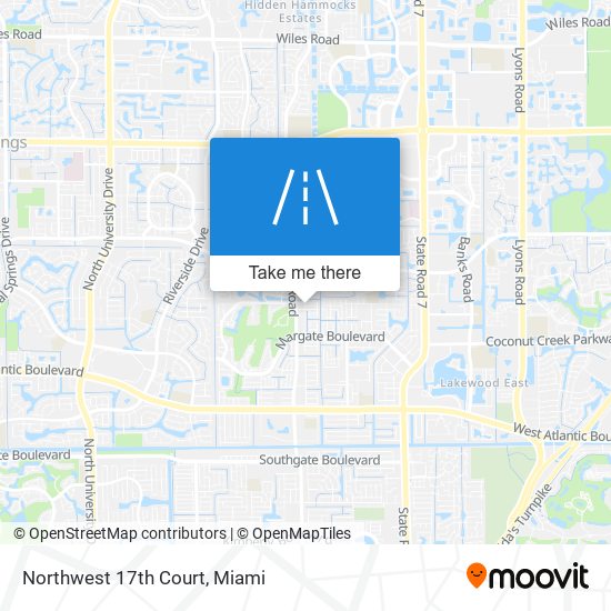 Northwest 17th Court map