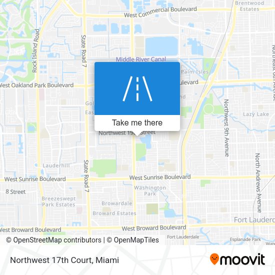 Northwest 17th Court map