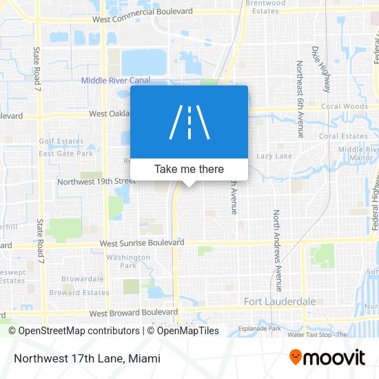 Mapa de Northwest 17th Lane