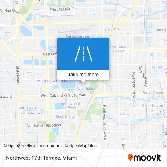 Mapa de Northwest 17th Terrace