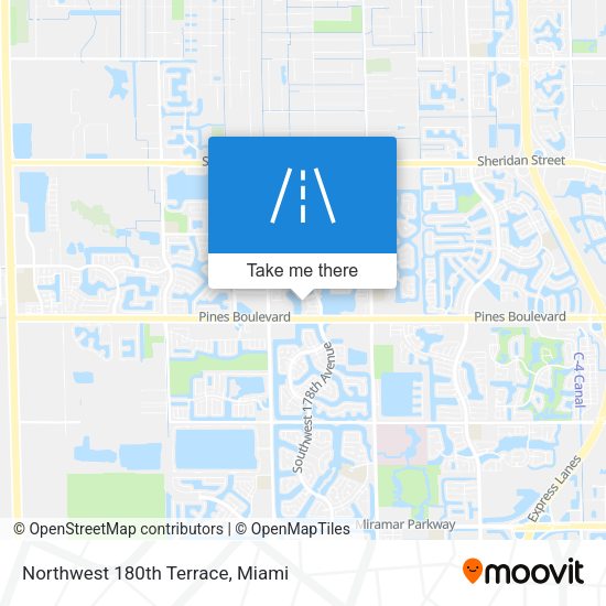 Northwest 180th Terrace map