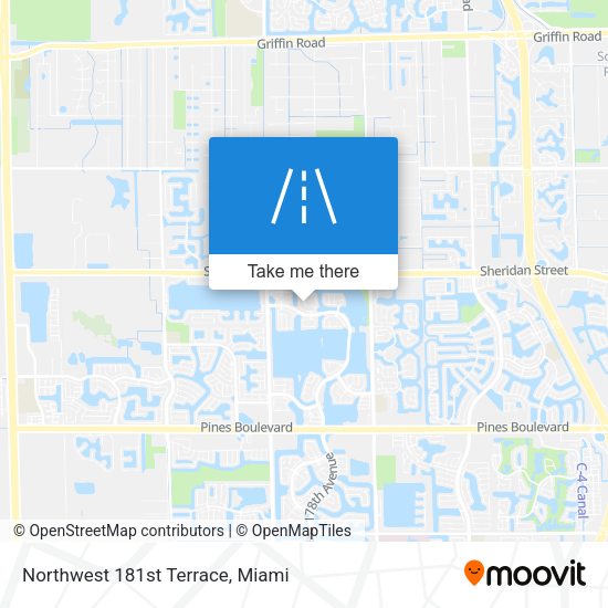 Northwest 181st Terrace map