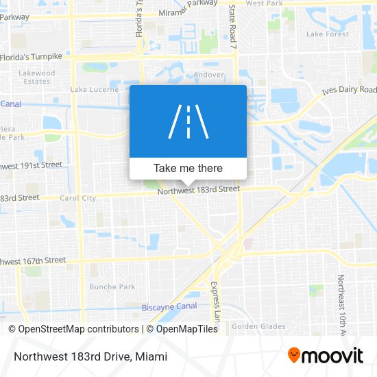 Northwest 183rd Drive map