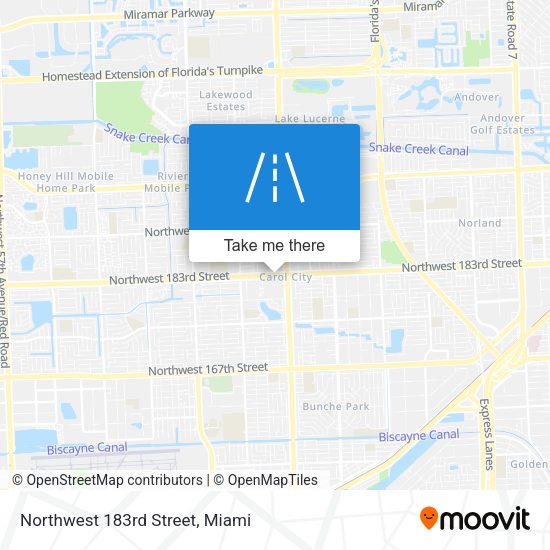 Mapa de Northwest 183rd Street