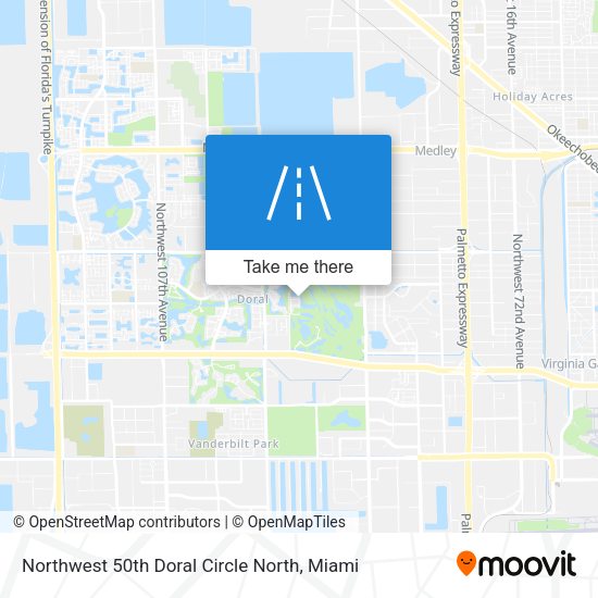 Northwest 50th Doral Circle North map