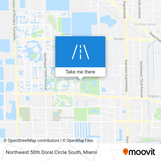 Northwest 50th Doral Circle South map