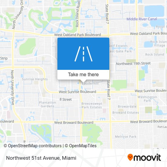 Mapa de Northwest 51st Avenue