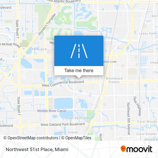 Northwest 51st Place map