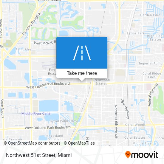 Northwest 51st Street map