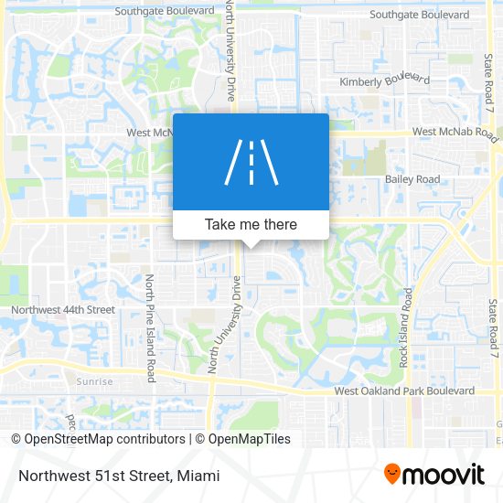 Northwest 51st Street map