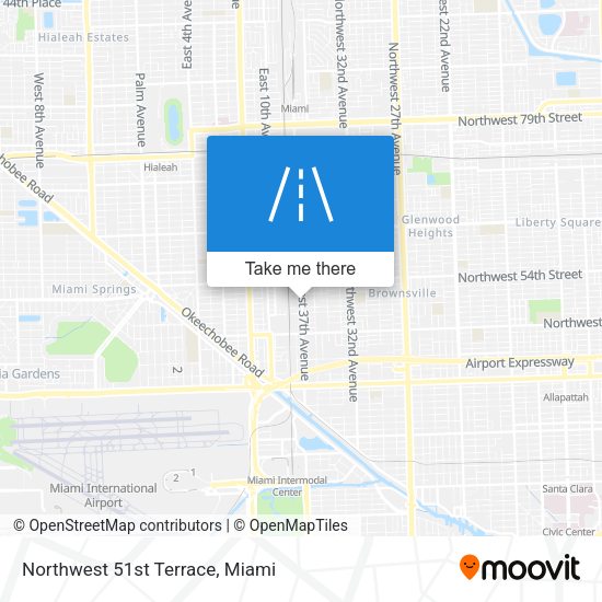 Northwest 51st Terrace map