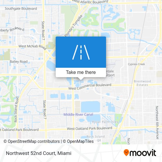 Mapa de Northwest 52nd Court