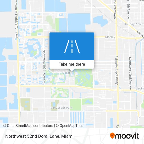 Northwest 52nd Doral Lane map